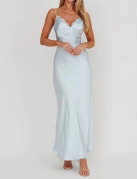 One And Only Collective - Surplice Embellished Trim Maxi Dress