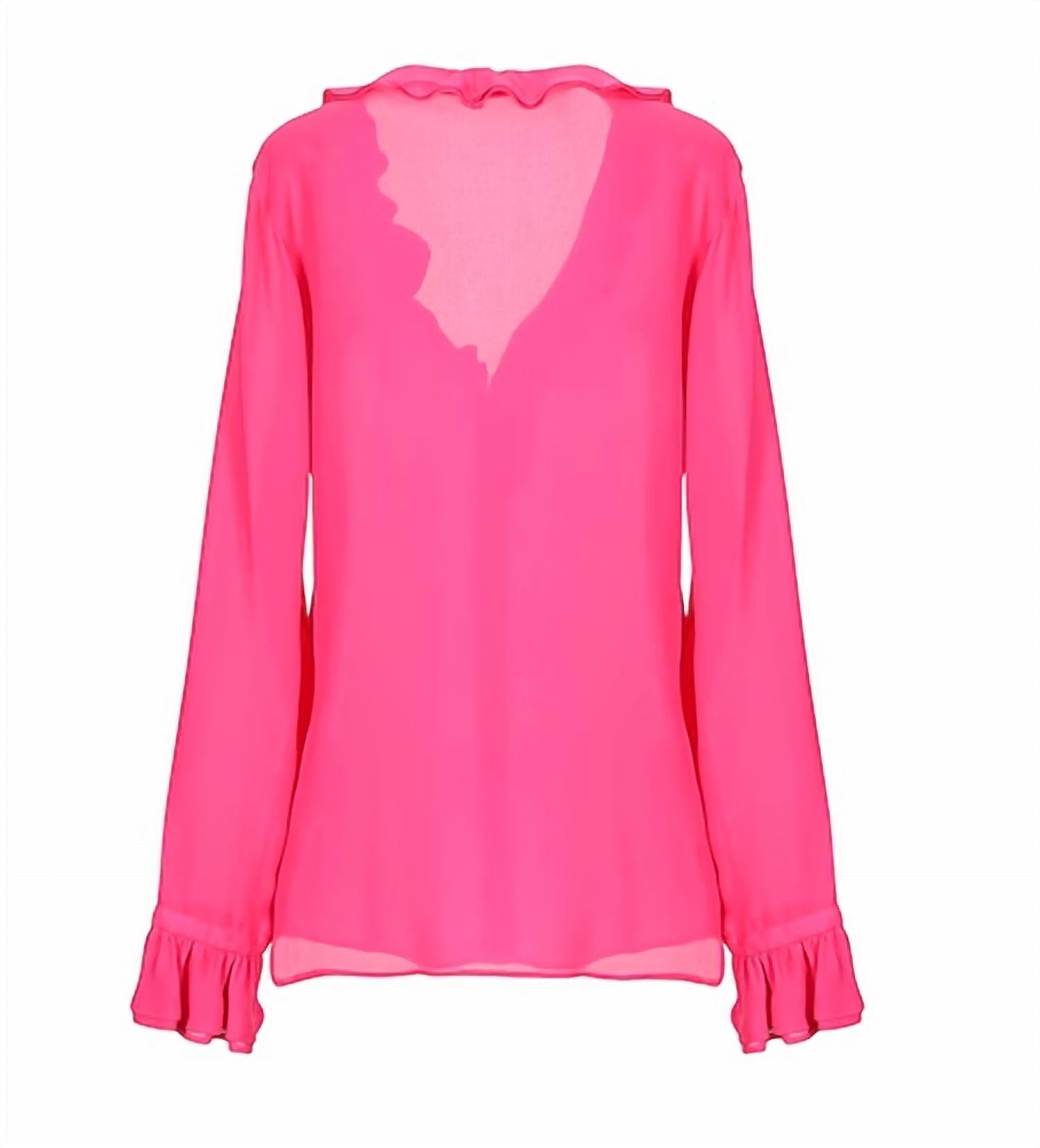 ETRO Women's Silk Top in pink - women's t-shirt - view 42
