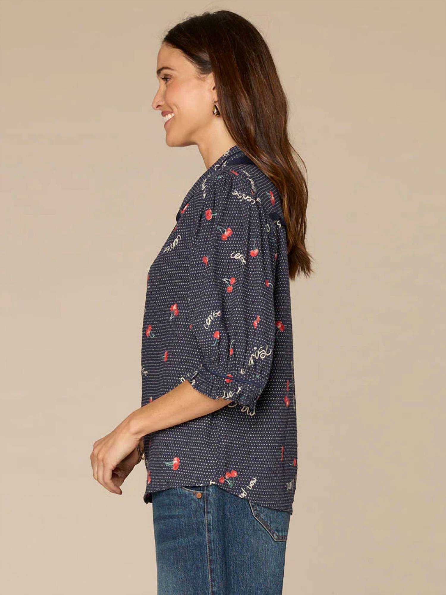 Democracy - Elbow Printed Woven Top