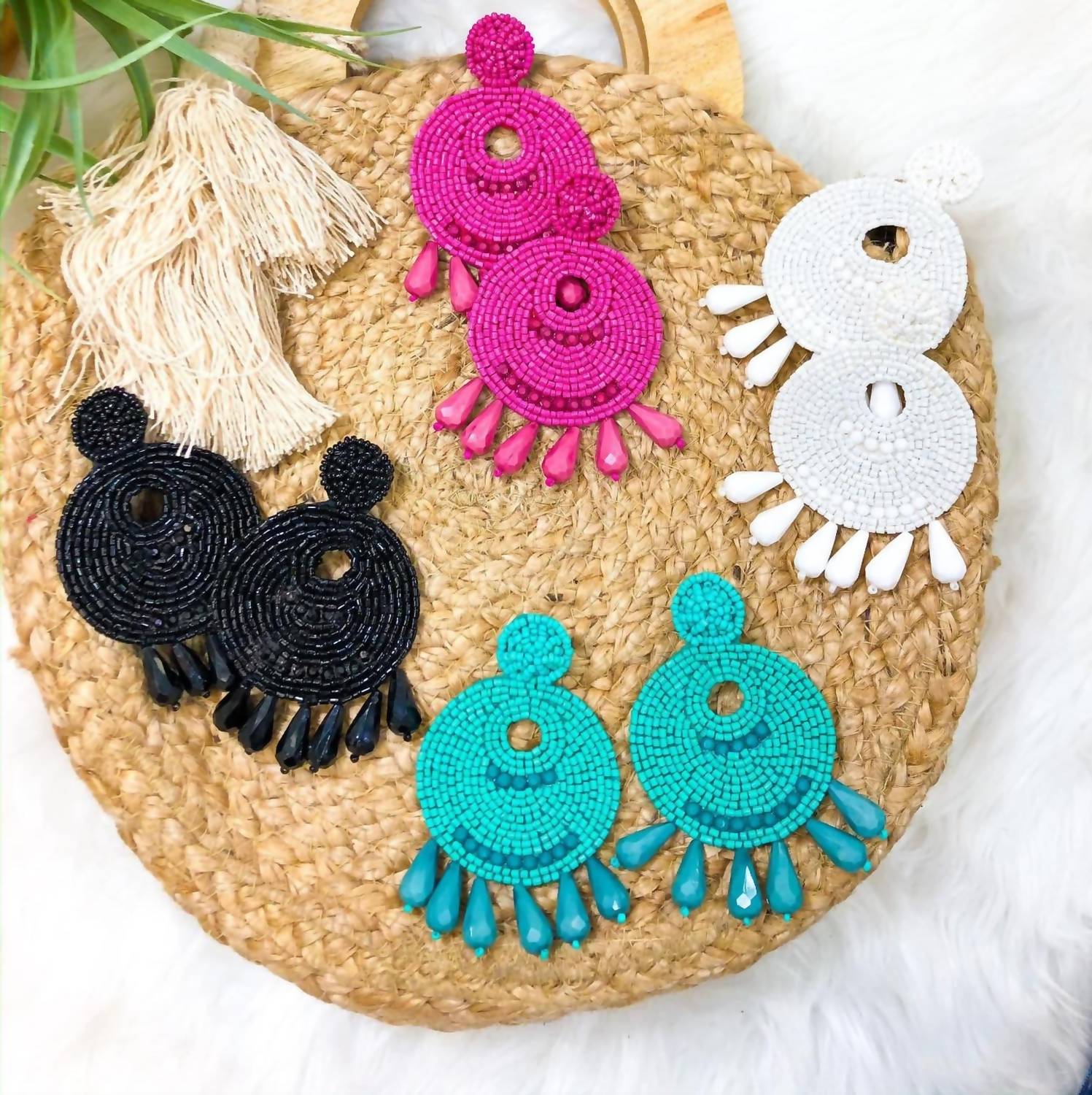 Jess Lea - Women's Beaded Drop Earrings