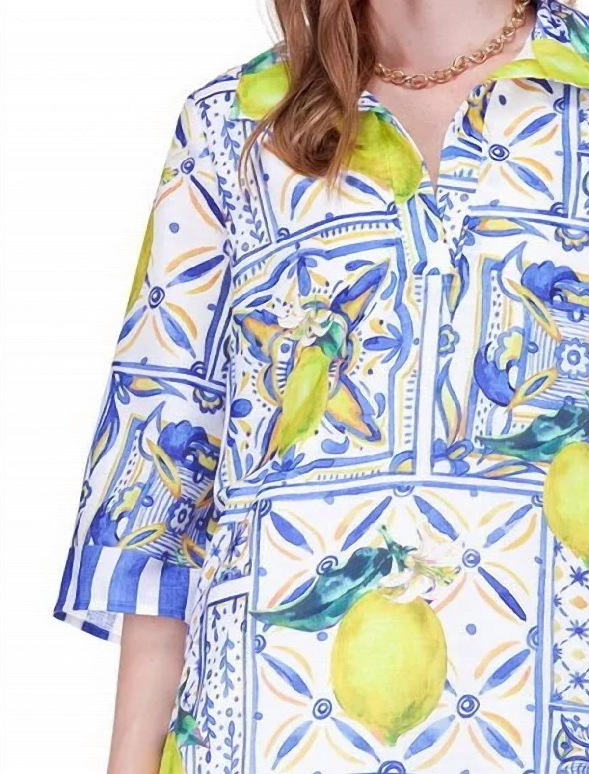 Jade - Lemon Tiles Dress