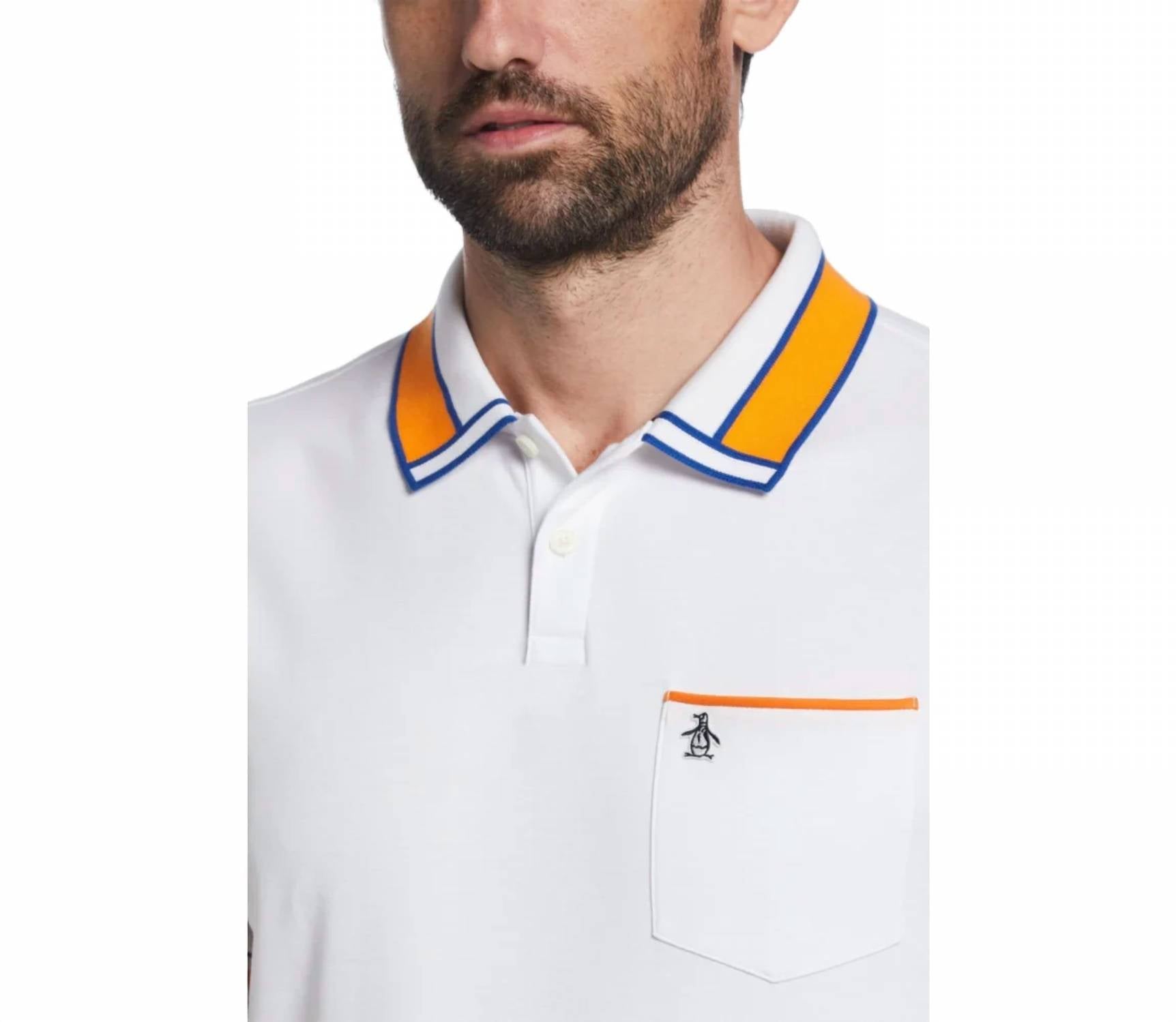 Original Penguin - Organic Stripe Cotton Polo Shirt