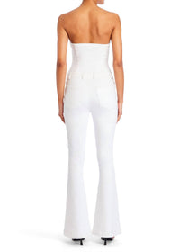 Ser.O.Ya - Jeanette Stretch Denim Flare Jumpsuit