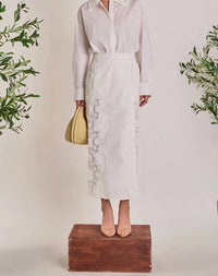 English Factory - Women's Crochet Collar Shirt