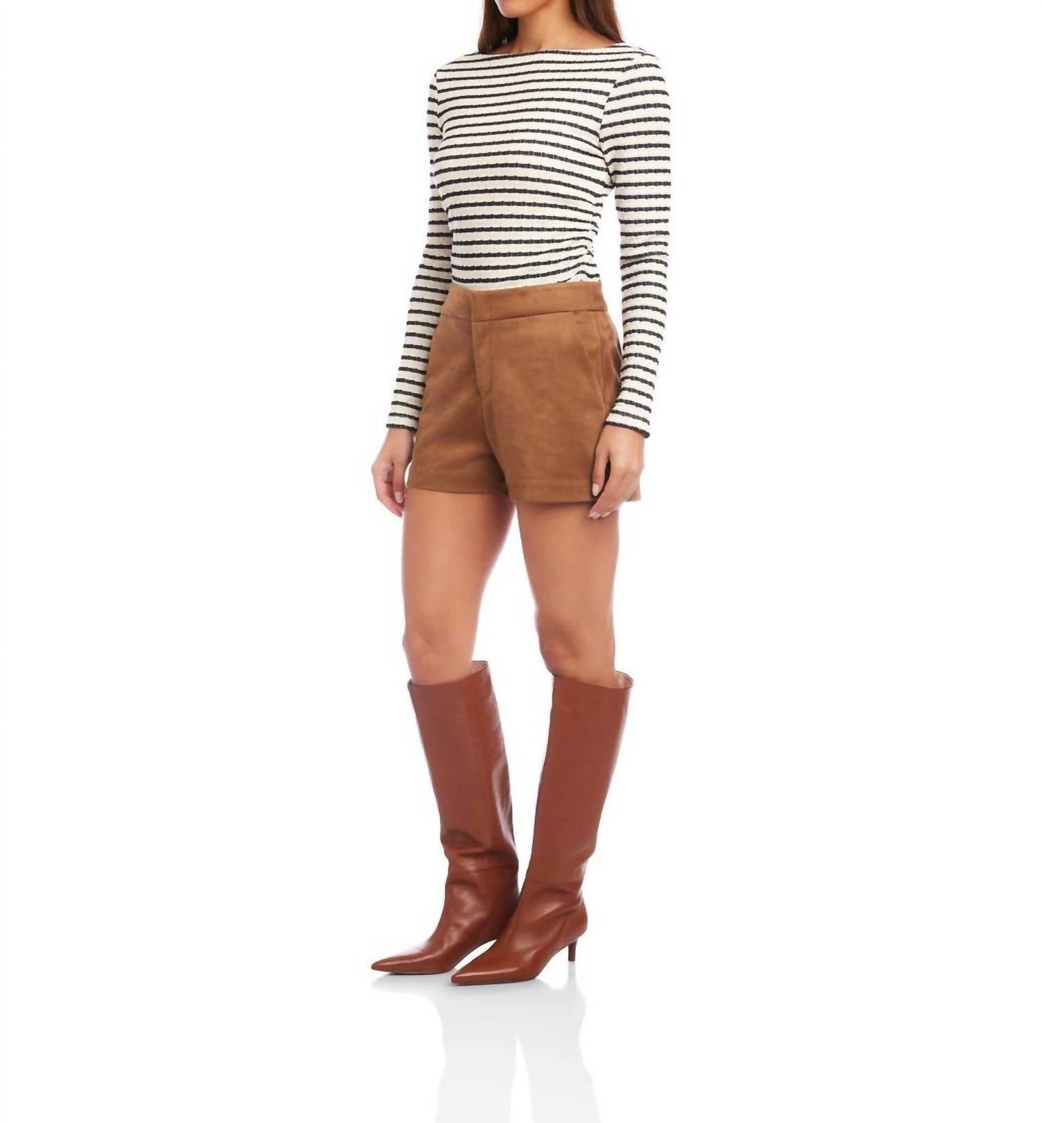 Fifteen Twenty - Faux Suede Modern Shorts