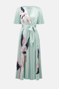 Joseph Ribkoff - Satin Floral Print Fit And Flare Dress