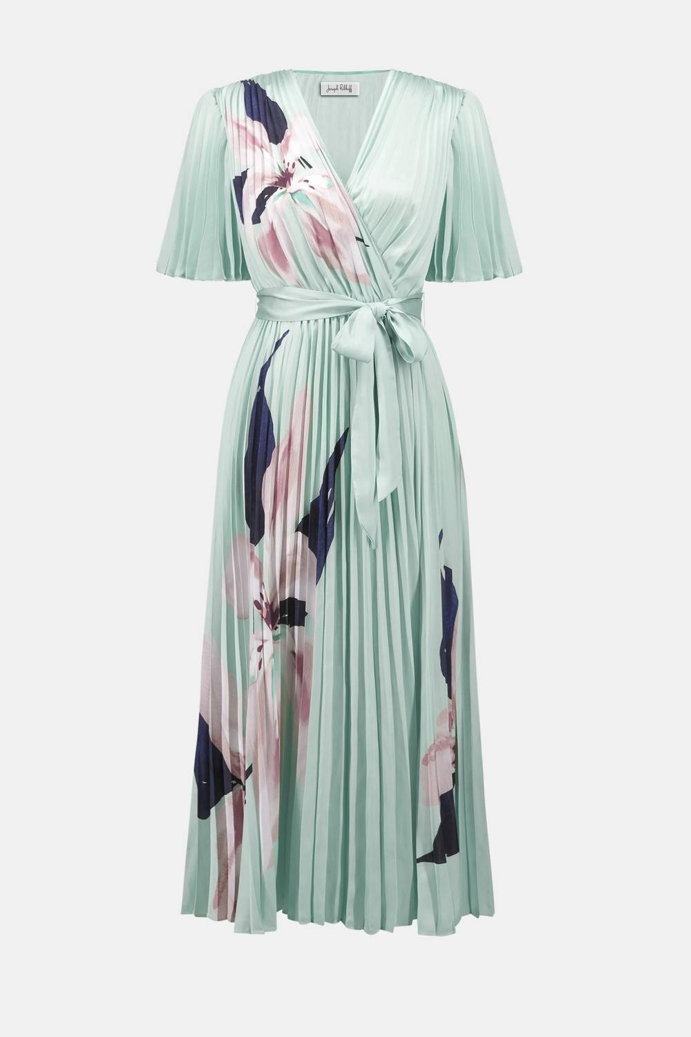 Joseph Ribkoff - Satin Floral Print Fit And Flare Dress