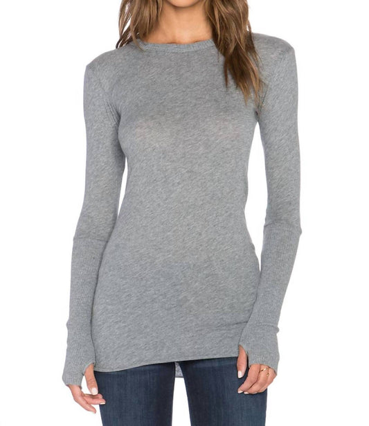 Enza Costa - Cashmere Fitted Cuffed Long Sleeve Top