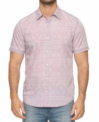 Flags & Anthem Gaston Short Sleeve Southwest Print Vintage Soft Shirt in pink - men's shirt