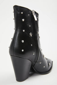 STAR STUDDED LEATHER BOOTS
