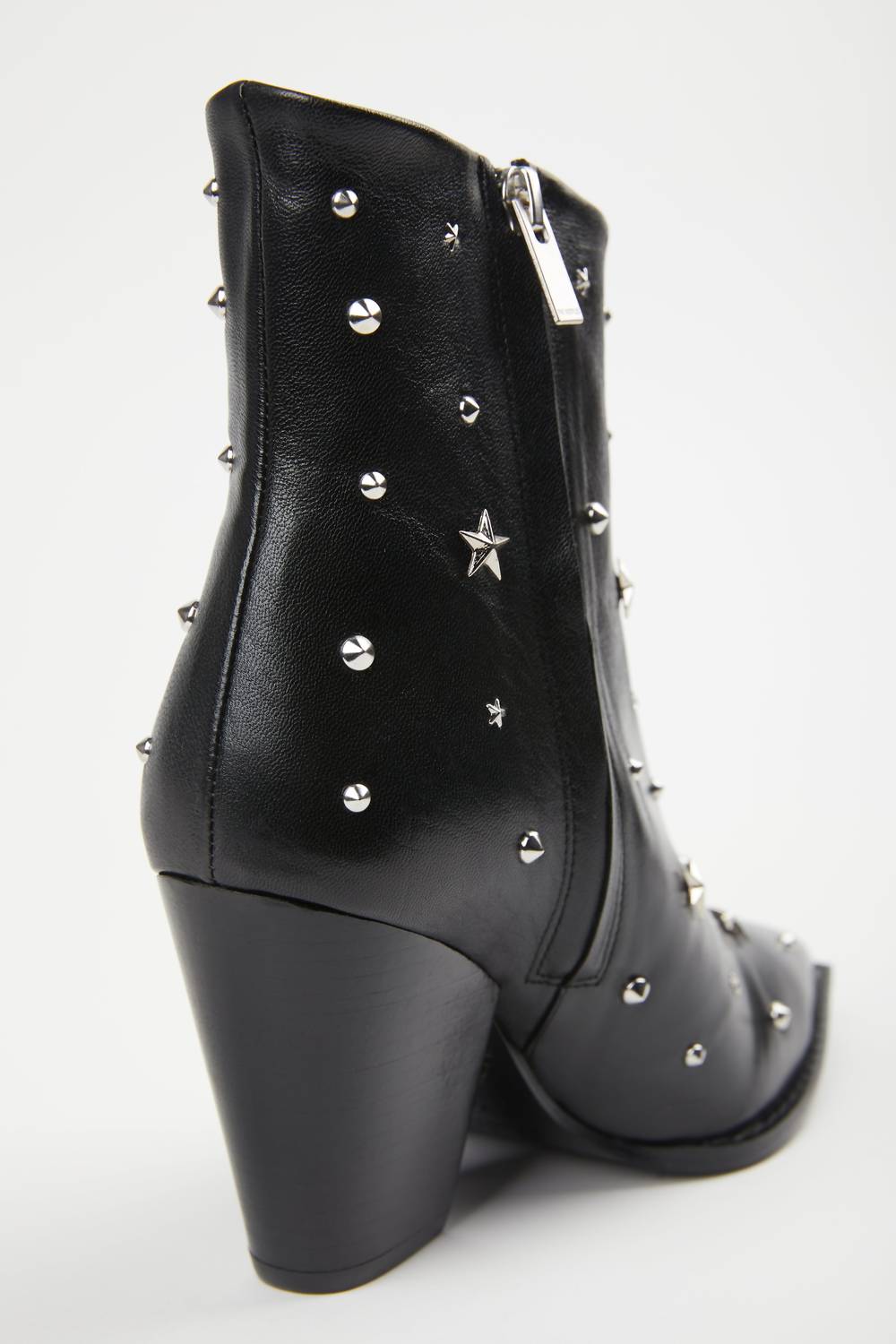 STAR STUDDED LEATHER BOOTS