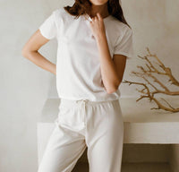 By Together Charlotte Organic Cotton Elevated Tee in white - women's t-shirt - view 5