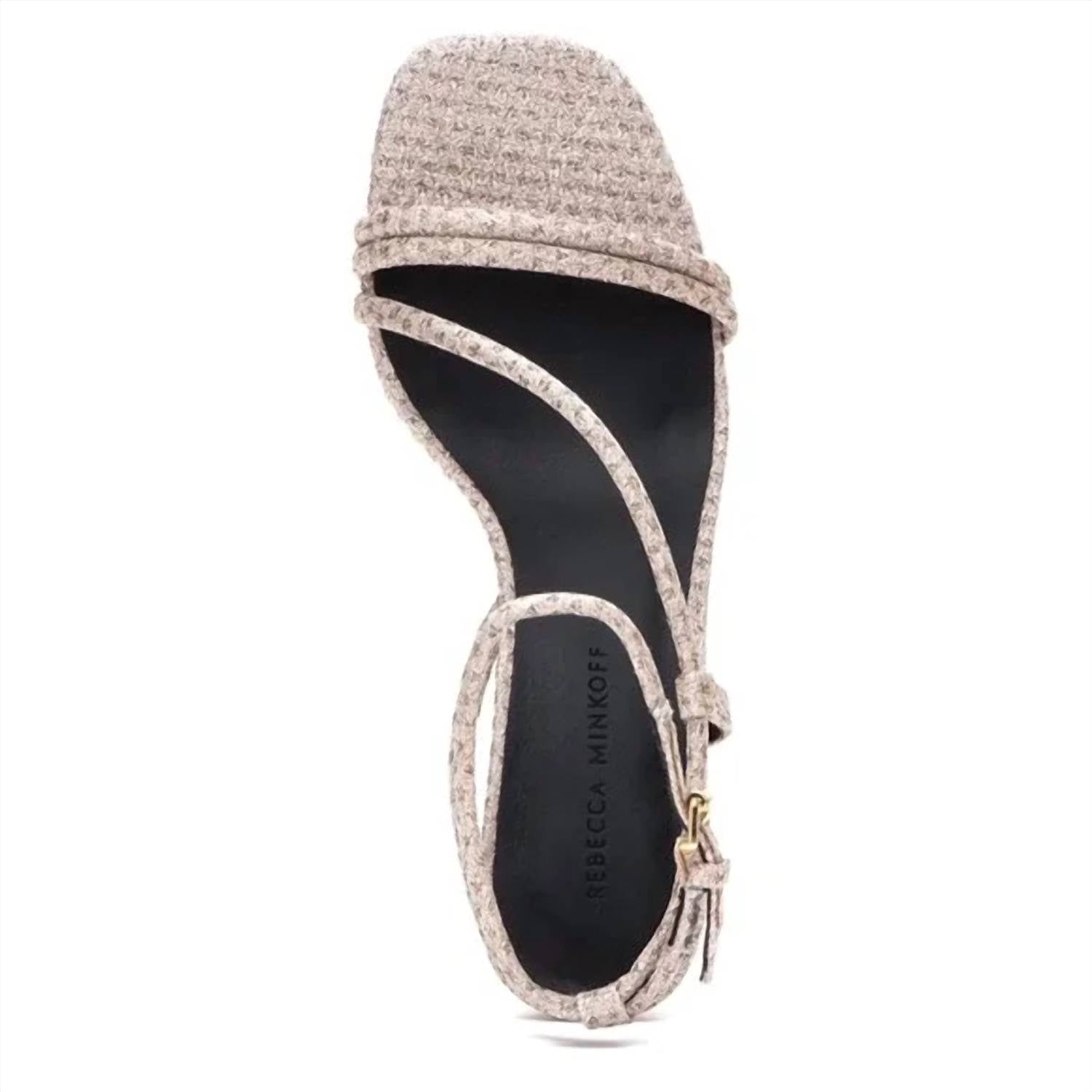 Rebecca Minkoff - Women's Nanine Sparkle Mesh Ankle Strap Heels