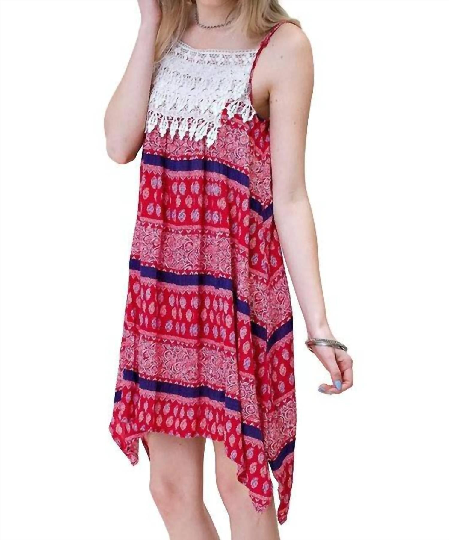Kori - Asymmetrical Aztec Tank Dress