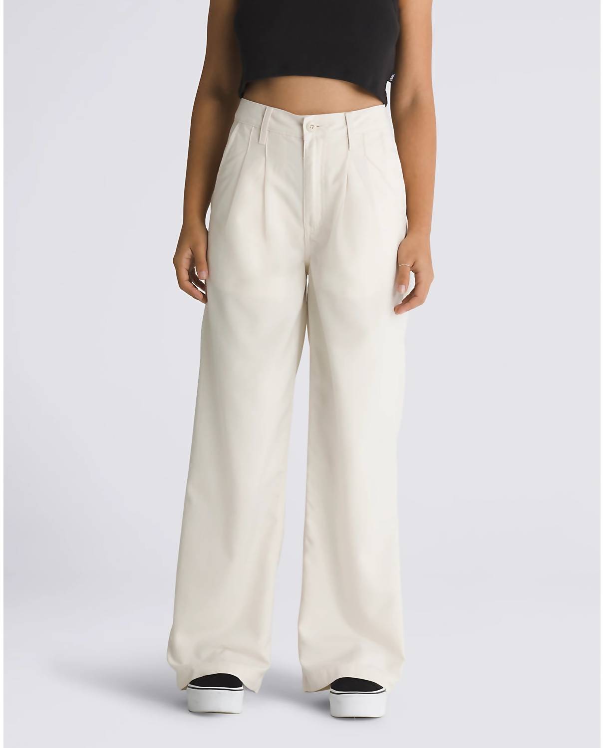 Vans Alder Relaxed Pleated Pants in turtledove - women's pants - view 4