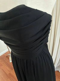 Angelina Faccenda - Women's Crinkled Chiffon Thin Straps Dress