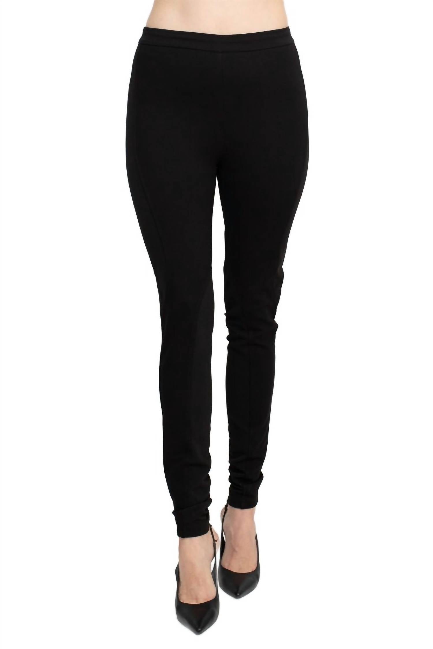 Alberto Makali - Women's Banded Waist Solid Stretch Crepe Pant