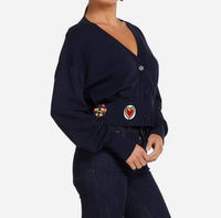 Lauren Moshi - Camas Hippie Peace Love Patches Cardigan