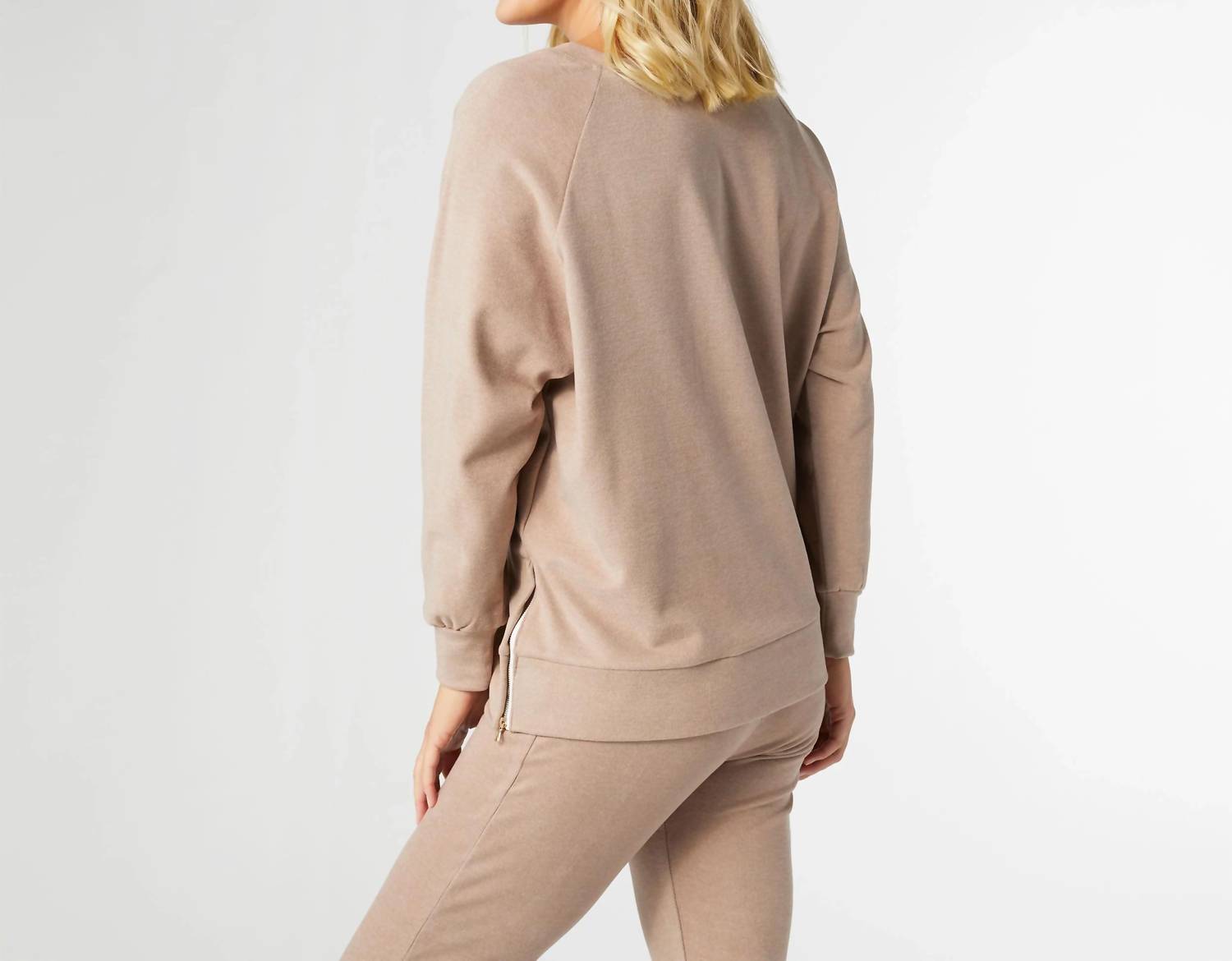 Coco + Carmen - Weekend Brushed Side Zip Raglan Sleeve