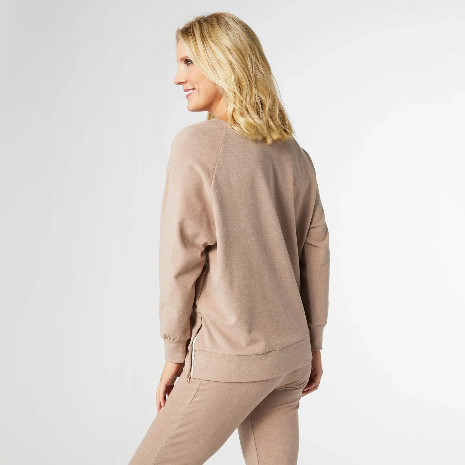Coco + Carmen - Weekend Brushed Side Zip Raglan Sleeve
