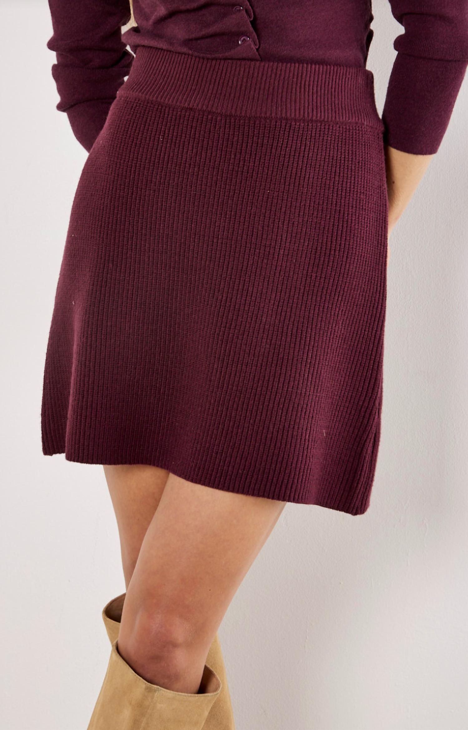 Apricot - Knit Fit And Flare Mini Skirt