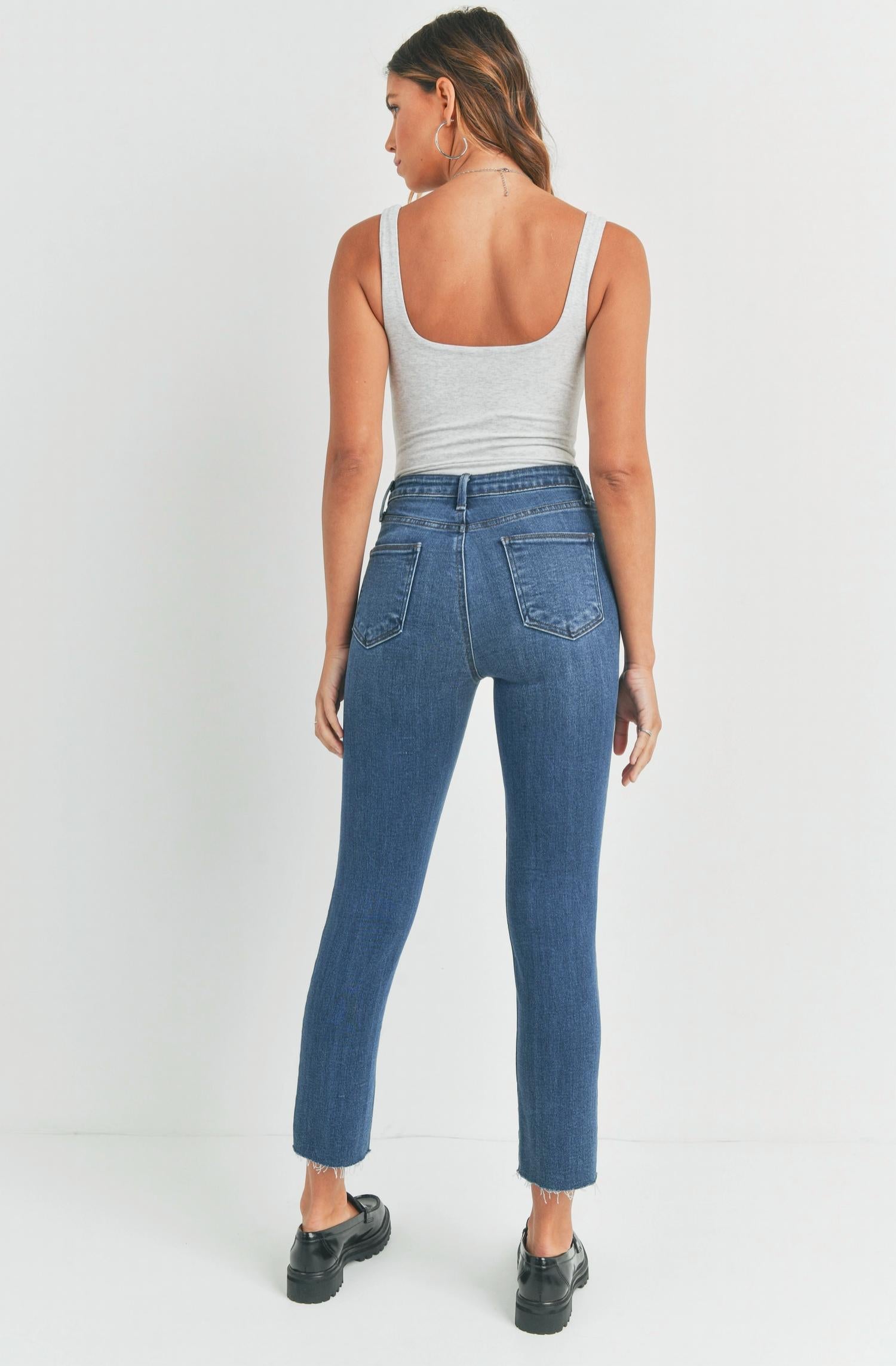 Just Black Denim - Clean Slender Straight Leg Jean