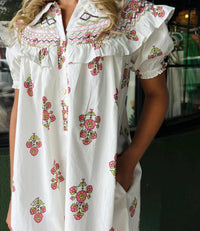 Karlie - Floral Embroidered Dress