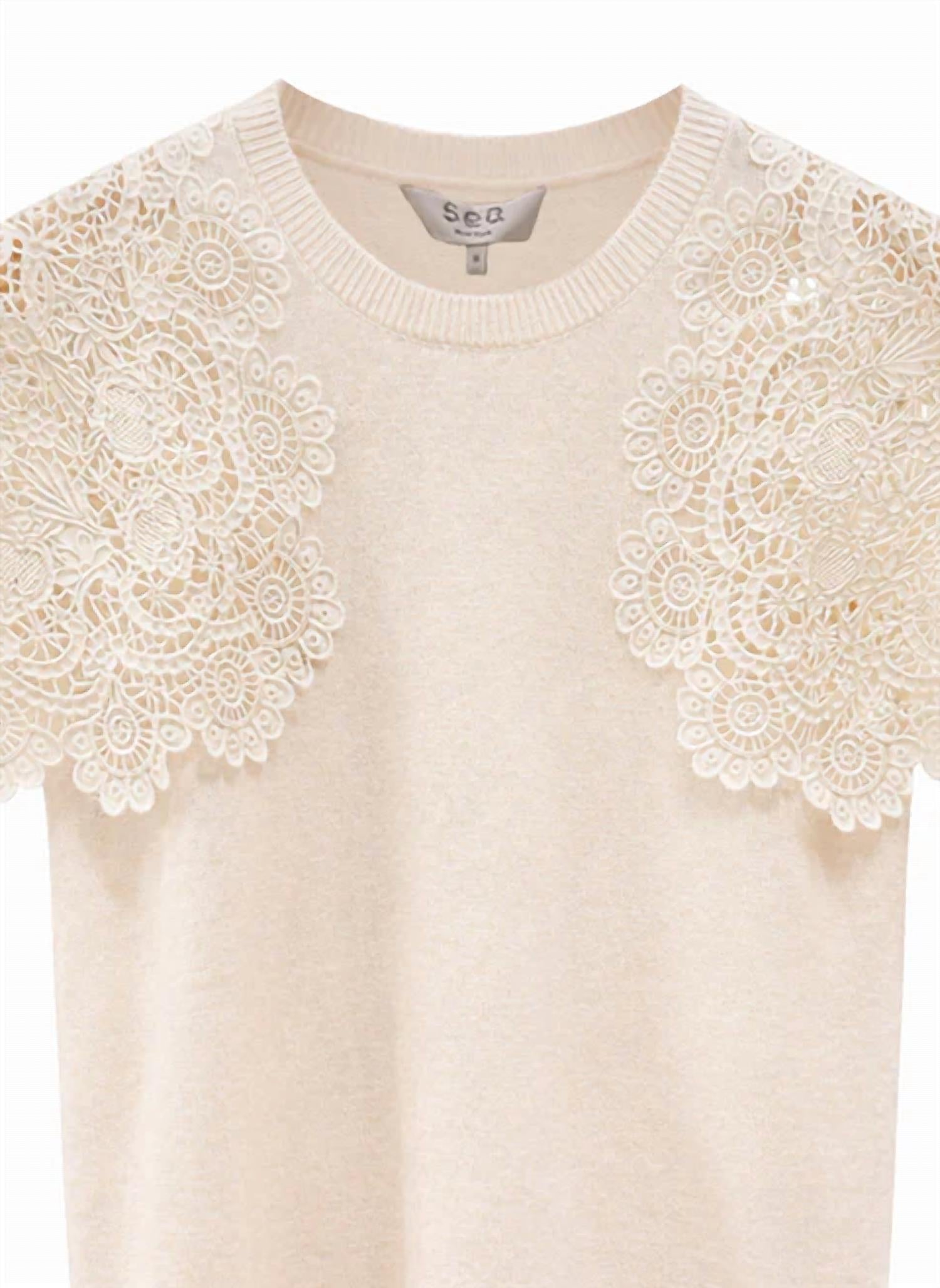 Sea - Women's Sofia Embroidery Combo Sweater