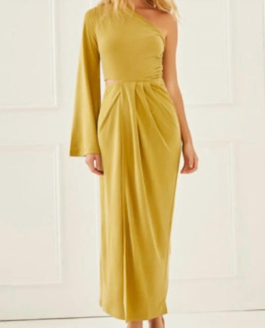 Something Navy - One Shoulder Cut Out Gown