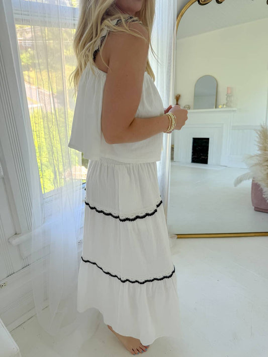 In February - Mack Tiered Midi Skirt Set