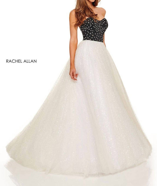 Rachel Allan - Off The Shoulder Polka Dress