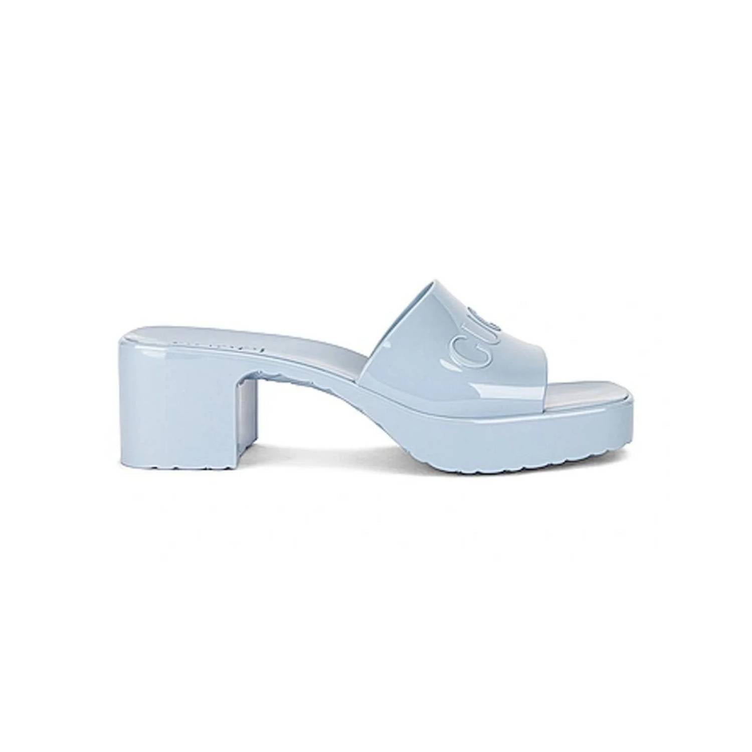 Gucci - Women's Rubber Logo Platform Slide Sandal