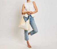 Moda Luxe - Frannie Two-tone Hobo Handbag