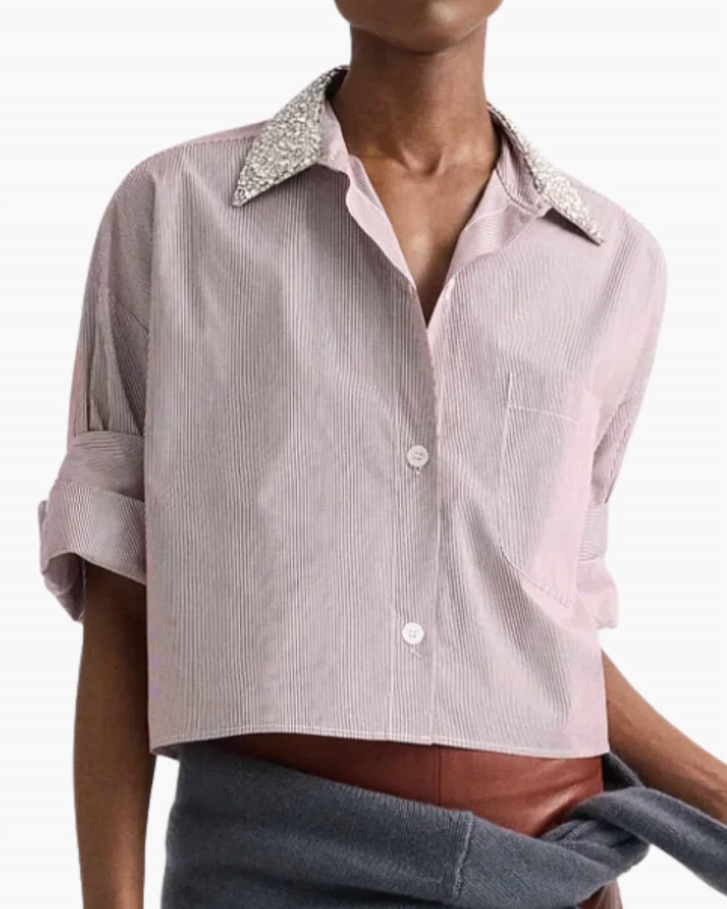Twp - Next Ex Shirt With Crystal Collar