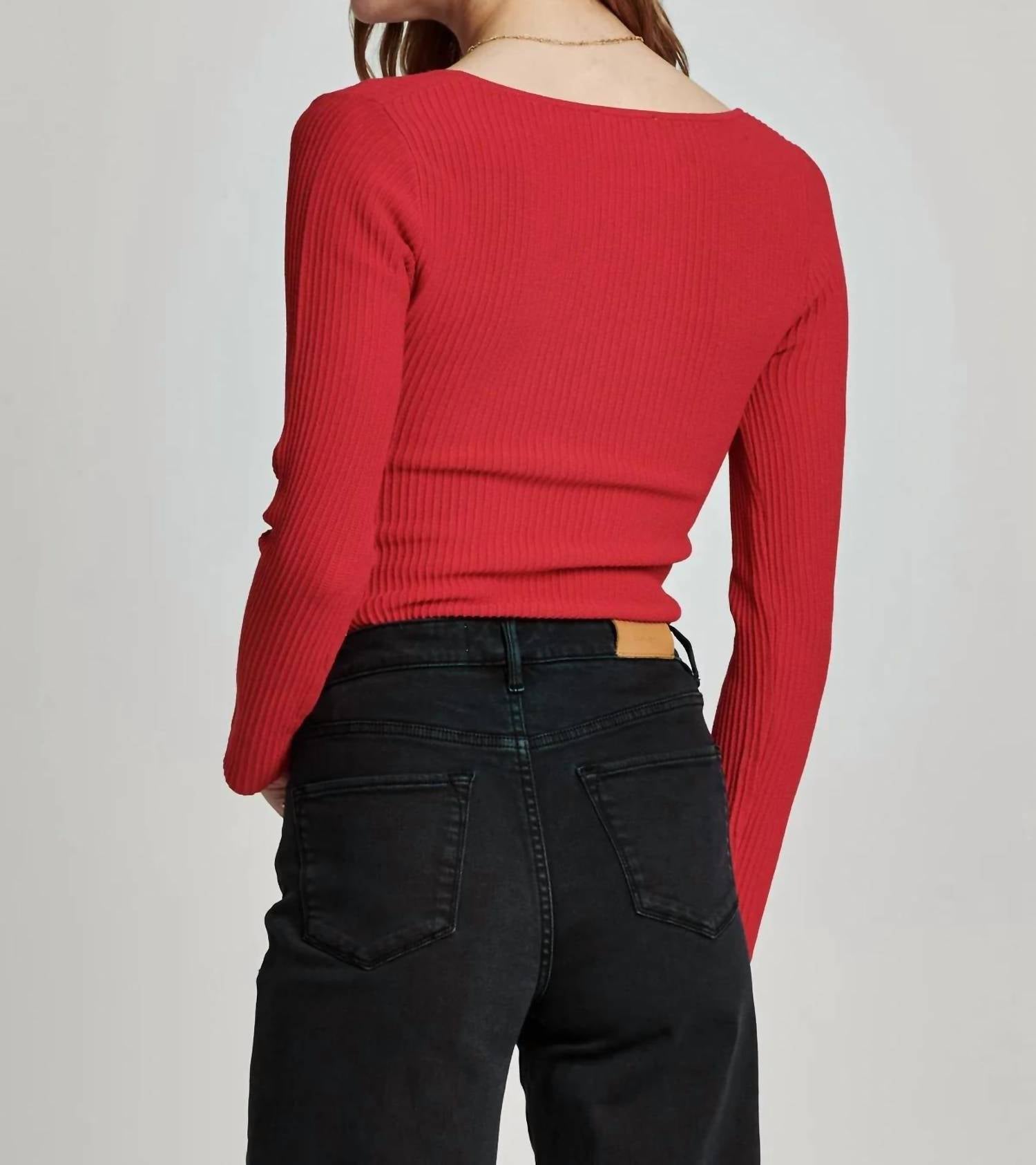 Another Love - Blakeley Sweetheart Neck Rib Top