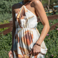 Illa Illa - Coastal Canvas Halter Maxi Dress