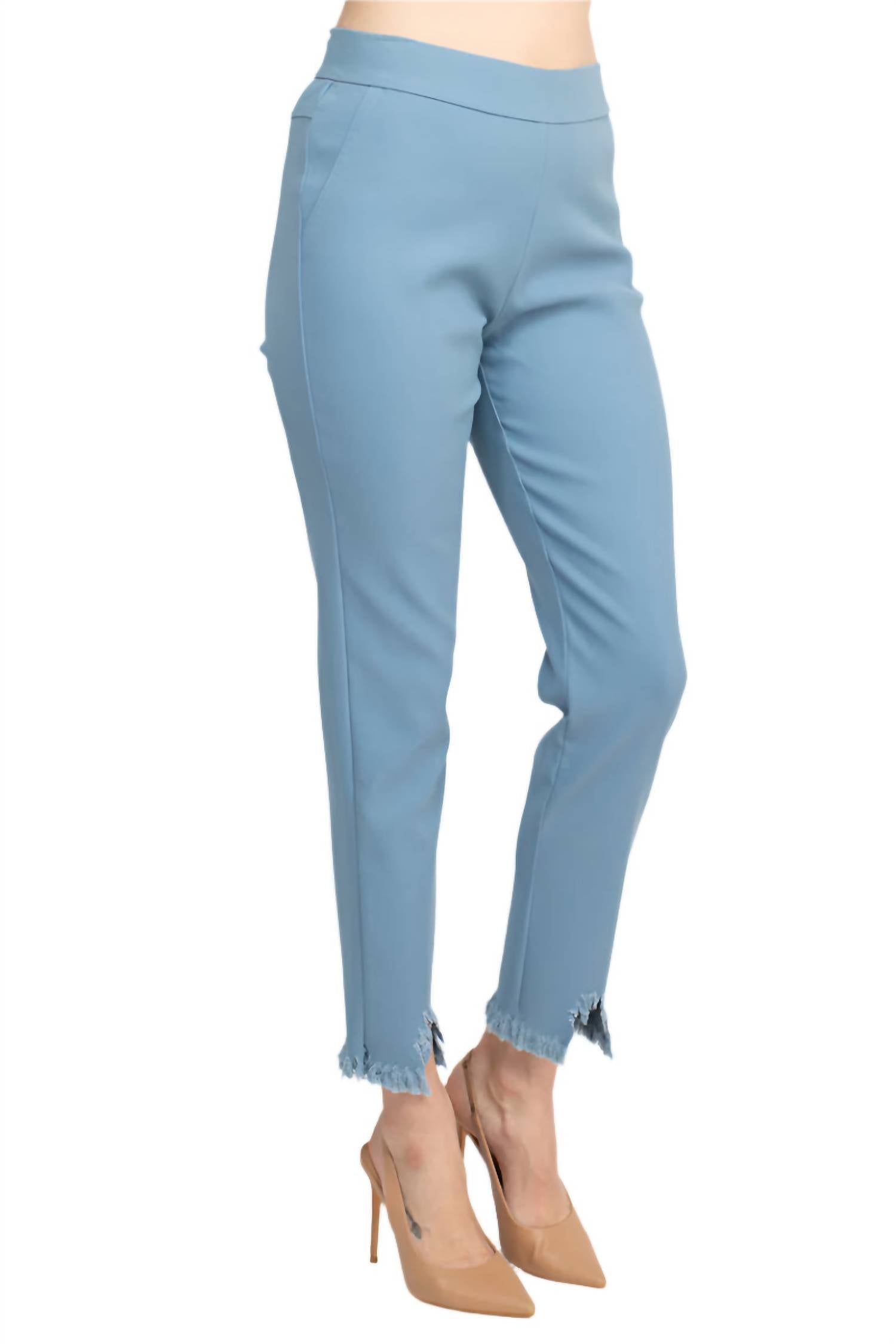 Alberto Makali - Mid Waist Pull-on Shark Bite Hem Pant