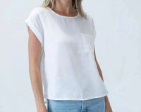 Six/Fifty - Kaitlin Button-back Short Sleeve Top