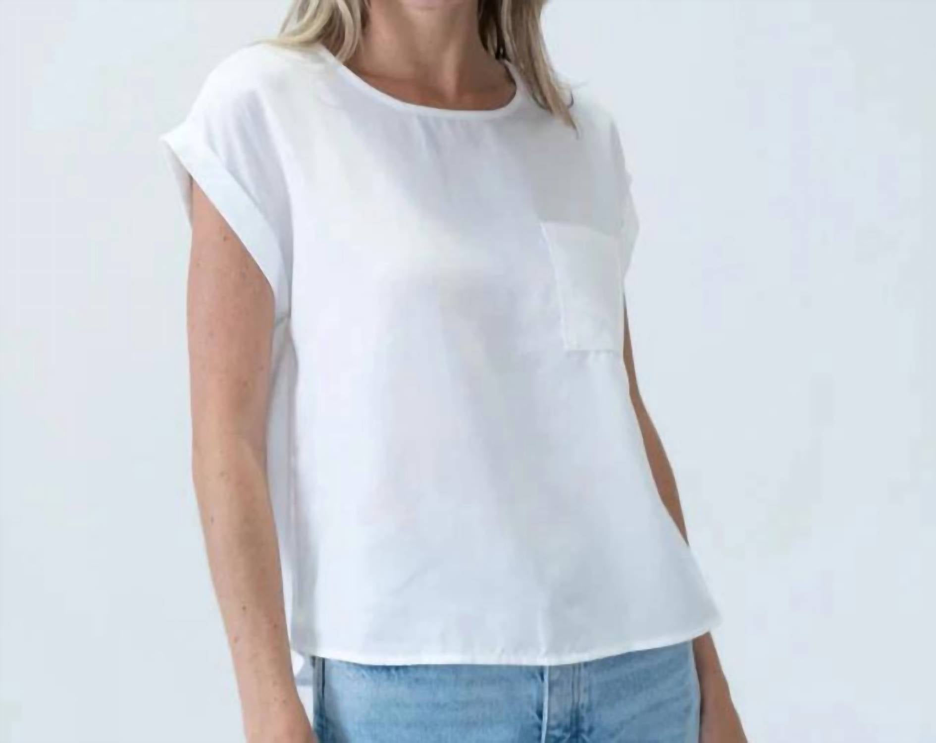 Six/Fifty - Kaitlin Button-back Short Sleeve Top