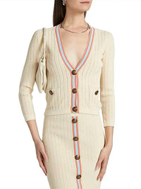 L'Agence - Irvin Pointelle Cropped Cardigan