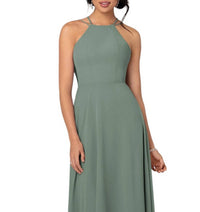 Sorella Vita - Simple Bridesmaid Dress with High Halter Neckline