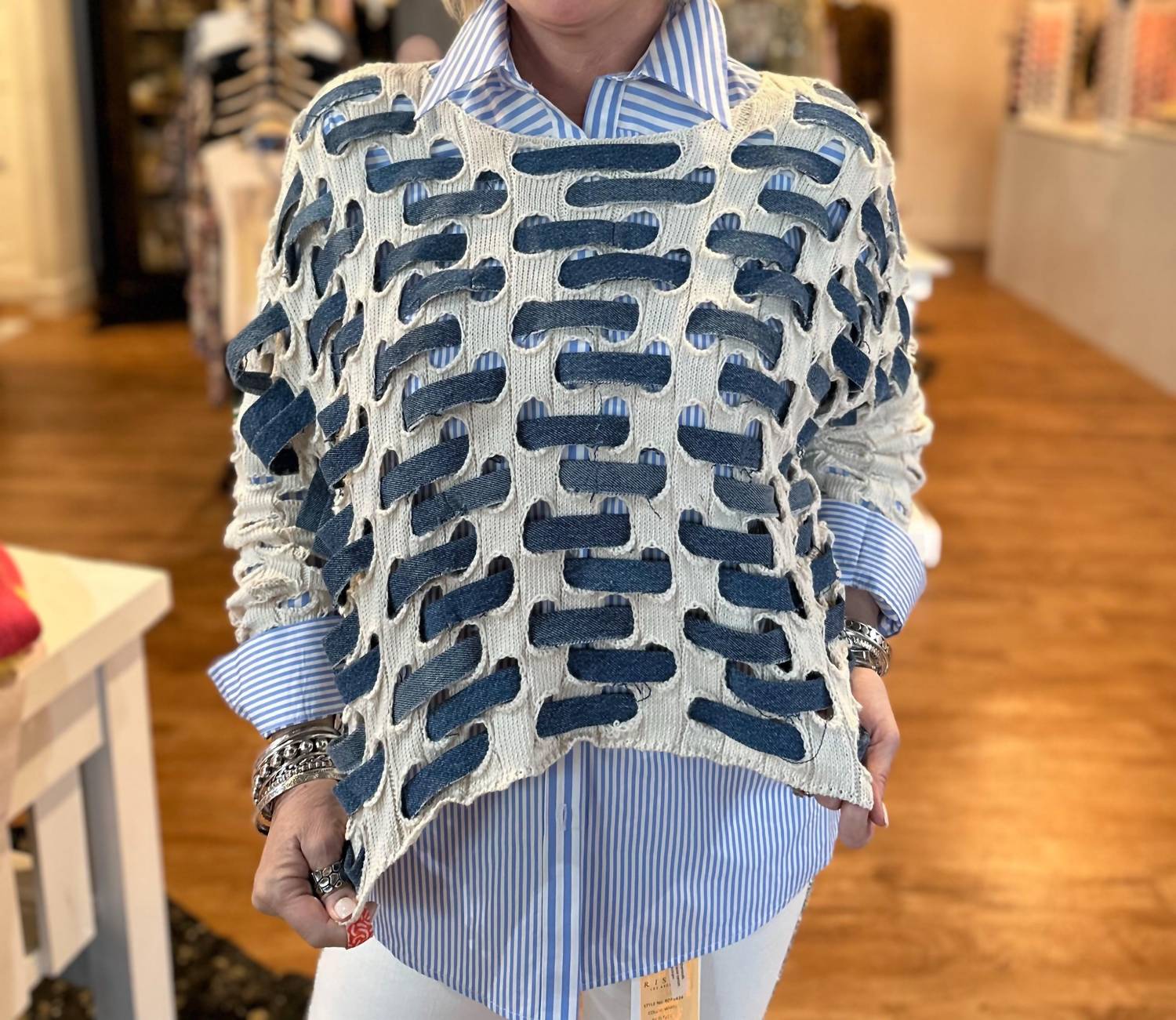 Ravel - Scope Stripe Button-Up Top