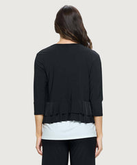 Last Tango - Ruffle Bottom Crop Jacket