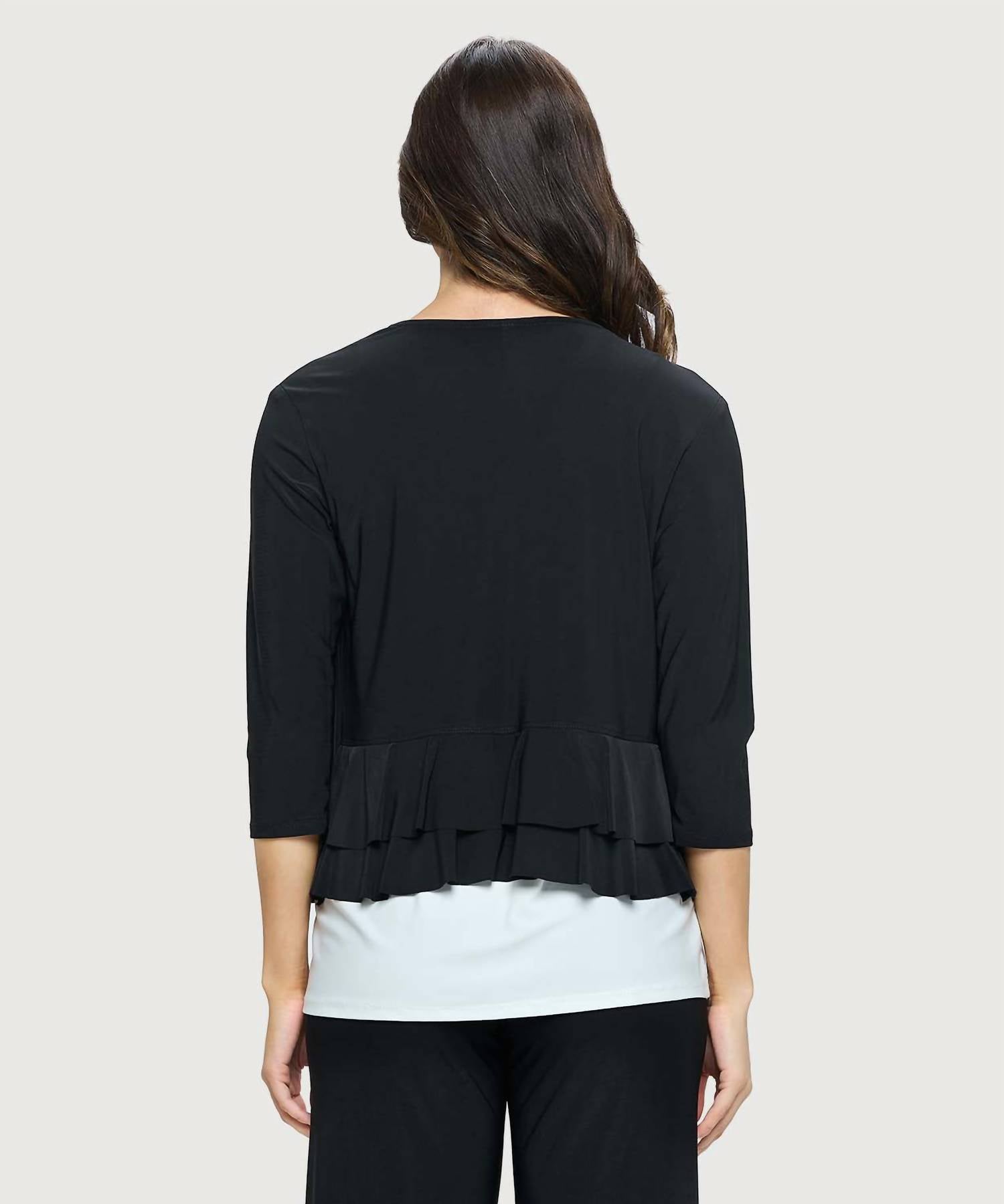 Last Tango - Ruffle Bottom Crop Jacket