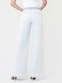 Vervet By Flying Monkey - Contrast Waistband Stripe Jean