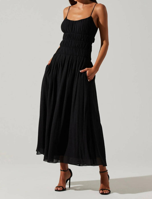 Astr - Andrina Smocked Midi Dress
