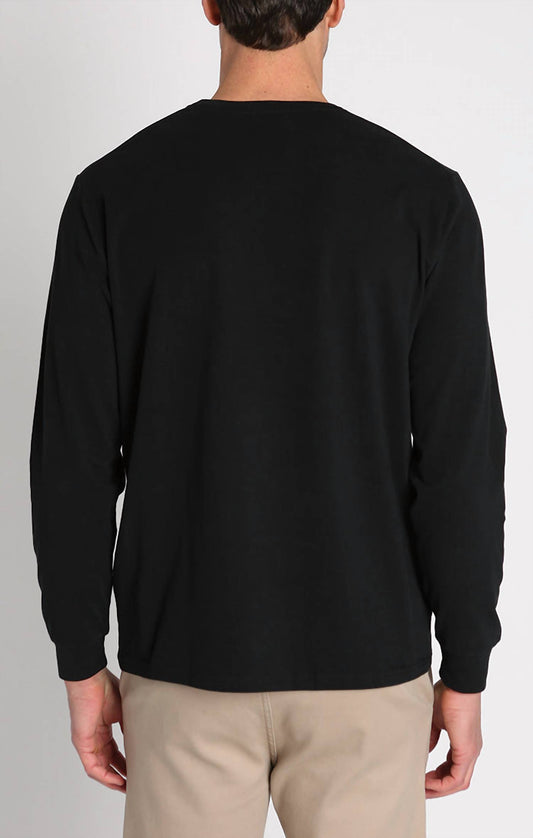 Jachs New York - Bryant Long Sleeve Sueded Cotton Crewneck Shirt