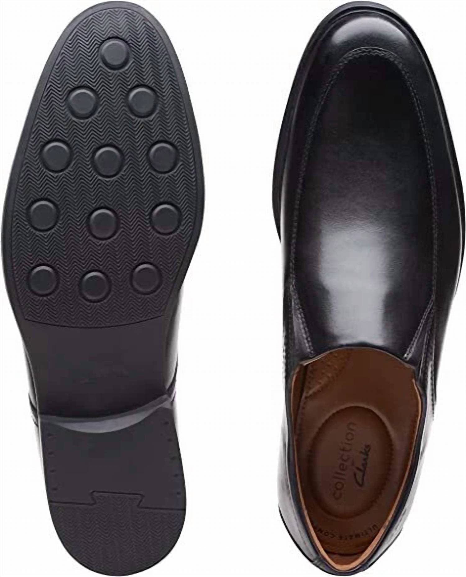 Clarks Men's Whiddon Step Shoe in black - men's shoe - alternate view
