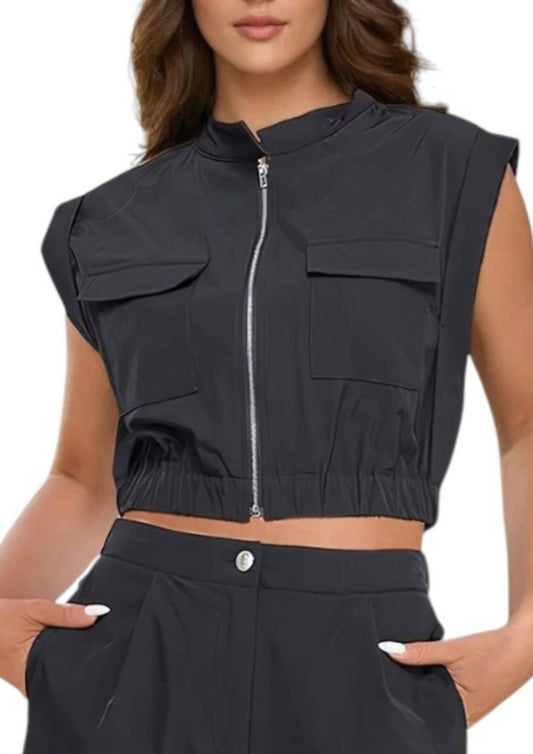 Milk & Honey - Short Sleeve Vest Top With Rolled Up Short Set