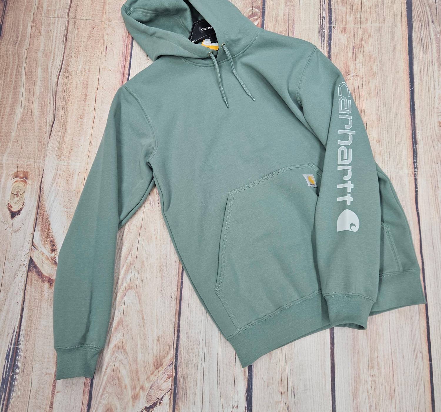 carhartt Women's Iconic Logo Sweatshirt in green - women's top - detail view
